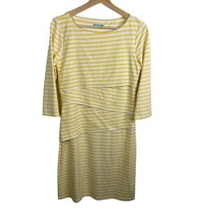 J Mclaughlin Dress Women's Sz‎ Small Catalina Cloth 3/4 sleeve layered striped